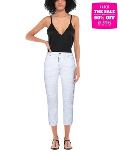 Pantalones de mezclilla recortados DSQUARED2 IT36 US0 2XS logotipo desgastado hechos en Italia PVP €488 - Imagen 1 de 10