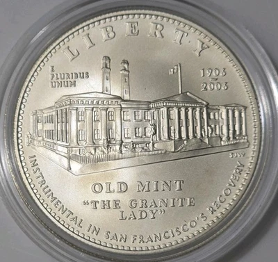 2006 U.S. Mint San Francisco Old Mint Commemorative PROOF Silver Dollar Coin  - Image 1 of 2