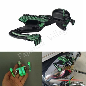 Skeleton Headlight / Fender Ornament For Harley Kawasaki Yamaha Honda - Foto 1 di 7