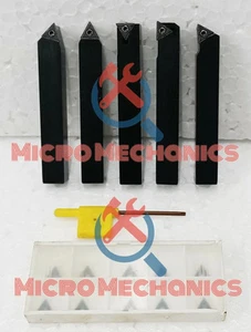 Utensile di tornitura indicizzabile gambo 1/2" +15x inserto in carburo UNIMAT EMCO MYFORD BOXFORD - Foto 1 di 5