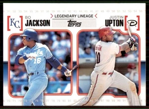 2010 Topps Legendary Lineage #LL-44 Bo Jackson Justin Upton - Picture 1 of 2