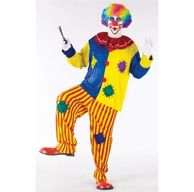 Men's Plus Size Big Top Clown Costume Adult Multi-Color Up to 6'2" 300 lbs - Image 1 of 4