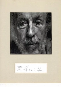 Richard Hamilton Autograph. Framed cutout. 30 x 40 cm. CoA. British Artist. - Picture 1 of 2