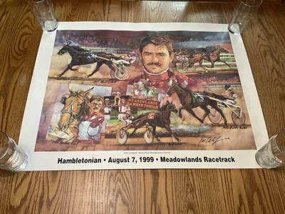 Póster de Meadowlands Hambletonian 1999 de pista de carreras de colección Foto 1 de 4