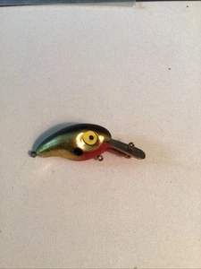 Vintage Heddon Lure  Pop Eye Or Big Eye Golden  Black Colors Lot F - Picture 1 of 7