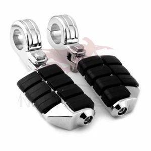 1.5" 38mm Bar Highway Footpeg Foot Pegs Engine Guard Mounts Clamps For Harley - Picture 1 of 5