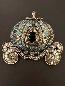 Rhinestone "Your Carriage Awaits" Cinderella Pin Brooch: Signed Heidi Daus - Picture 1 of 5