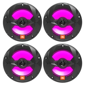 4x JBL 6.5" 225W Max 2-Way Marine Multi-Element LED Speakers with RGB Lighting - Picture 1 of 3
