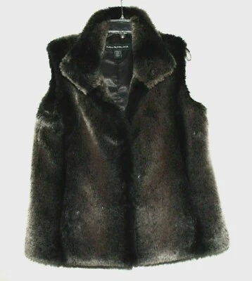 Chaleco Kristen negro y gris a rayas de piel sintética para mujer lavable a máquina talla L Foto 1 de 4