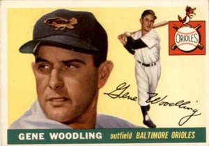 1955 Topps #190 Gene Woodling Baltimore Orioles EX