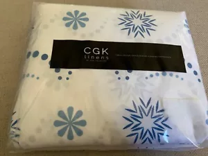King 4 Stck. Blau & Weiß Blatt Set NEU Versiegelte Verpackung... Super Weich - Bild 1 von 3
