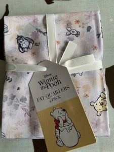 Winnie The Pooh 4 Fat Quarters Bundle - free P&P - Picture 1 of 2