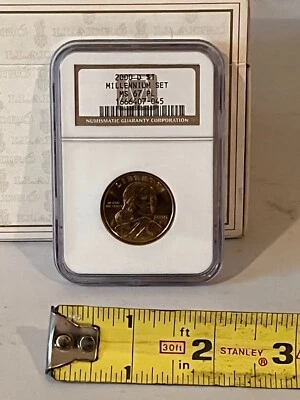 2000 D SACAGAWEA $1 DOLLAR MILLENNIUM SET NGC MS 67 PL PROOF LIKE IN SEALED CASE - Image 1 of 4