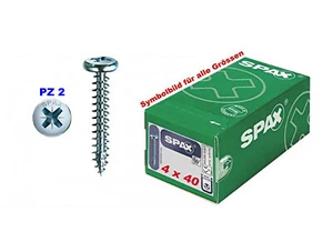 ABC Spax®  4,0 x 40mm Halbrundkopf-Schrauben Blank verzinkt -PZ2 (Menge wählbar) - Bild 1 von 1