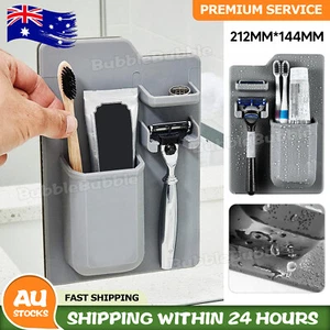 Shower Organizer Bathroom Storage Space Silicone Toothbrush Holder Razor NEW - Picture 1 of 10
