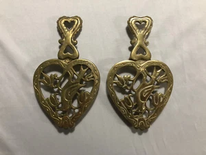 Lote de 2 Portavasos/bote de latón fundido de colección diseño para pájaros con pies - usado - Imagen 1 de 6