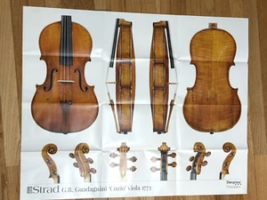 Original Strad Poster Viola 1773 G.B. Guadagnini 'Cozio' folded 33x27 Technical - Picture 1 of 6