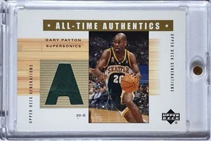 2002 Upper Deck Gary Payton #PATCH Game Worn Jersey - Rare - Picture 1 of 3