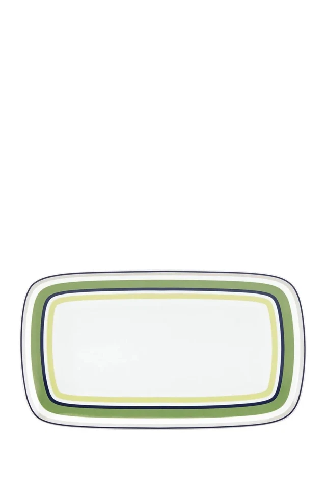 Kate Spade New York Wickford Cafe Stripe 13.25" Hors D'Oeuvres Tray - Green	 - Image 1 of 1