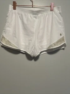 Lilly Pulitzer Damen weiß/gold Ozean Trail Shorts Medium neu ohne Etikett - Bild 1 von 6