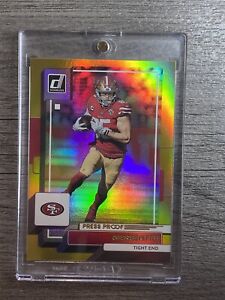 George Kittle RARE GOLD REFRACTOR INVESTMENT CARD SSP PANINI 49ERS MINT