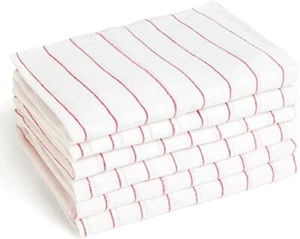 Paquete de 10 toallas de té para catering cocina restaurante bar paños de vidrio ricos en algodón - Imagen 1 de 2