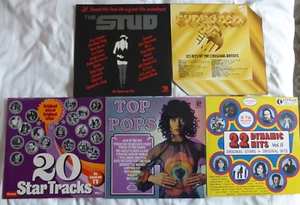 Lot: 5 x 1960's/70's Var. Artists compilation LPs - PURE GOLD/DYNAMIC HITS/TOTP - Picture 1 of 5