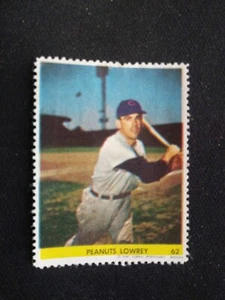 1949 Eureka Baseball Sport Stamp # 62 Peanuts Lowrey - Chicago Cubs (EX/NM) - Picture 1 of 3