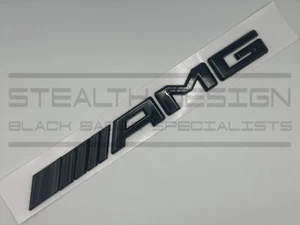 Fits Mercedes AMG New Style Badge For Rear Boot Full Gloss Black Stealth OEM+ - Picture 1 of 1