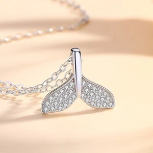 S925 Fishtail Pendant Necklace – Ocean-Inspired Silver Jewelry - Picture 1 of 3