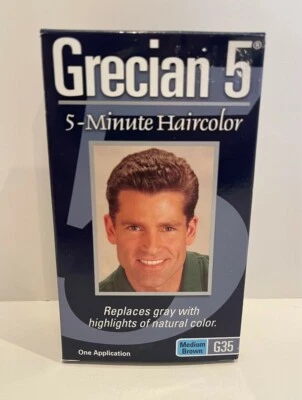 Grecian 5 for Men, 5-Minute Haircolor Medium Brown G35 -- New - Image 1 of 3