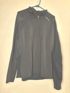 Sugoi Cycling Run Pullover XL Men Black Poly ¼ Zip Arm Pocket Athletic Shirt - Picture 1 of 7