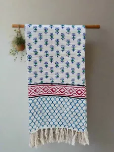 Hand Block Printed Throw - Picture 1 of 4