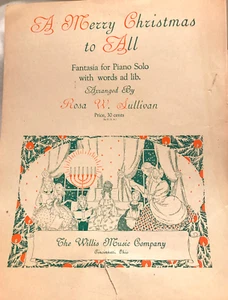 Vintage A MERRY CHRISTMAS TO ALL Fantasia Piano Solo 1935 - Picture 1 of 4