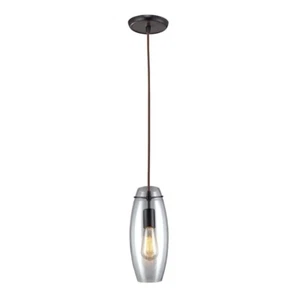 OPEN BOX - Elk Menlow Park 5in Oiled Bronze Mini Pendent Ceiling Light 60044-1 - Picture 1 of 6