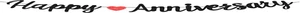 Black Happy Anniversary Banner, Wedding Anniversary Engagement Party Supplies - Picture 1 of 12