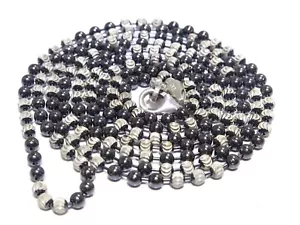 Collana uomo taglio luna maglia fantasia 2 toni 17,6 g grammi 3,05 mm catena 36,10 pollici - Foto 1 di 6