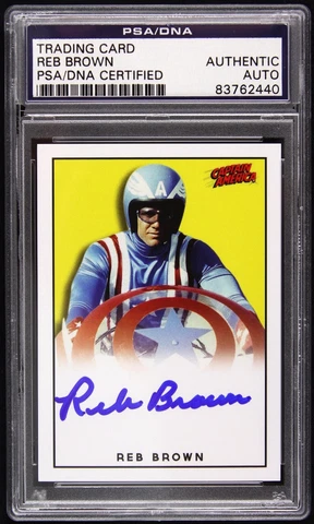 1979 Reb Brown Captain America Signed LE Trading Card (PSA/DNA Slabbed) Cover