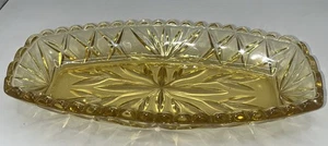 Vintage Bernstein 10" Rechteckige Glas Bonboniere - Bild 1 von 9