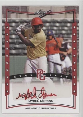2014 Leaf Perfect Game Showcase Auto Red /5 Mykel Gordon #A-MG1 Auto - Image 1 of 2