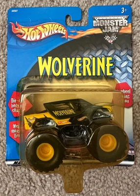 Hot Wheels Monster Jam Wolverine Vintage 2001 Black Yellow 50587 1:64 Marvel New - Image 1 of 3