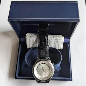 [EXC+5] BUEBERRY Citizen World Time Quartz 6117-H28518 Silber 36mm Herrenuhr - Bild 1 von 10