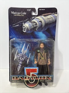 Babylon 5 Marcus Cole Exclusive Premiere Figur mit White Star Schiff NEU 1997 MISB - Bild 1 von 2