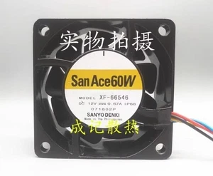 Ventola di raffreddamento Sanyo XF-66546 DC12V 0,67A IP68 6 CM 4 fili telaio alluminio - Foto 1 di 3