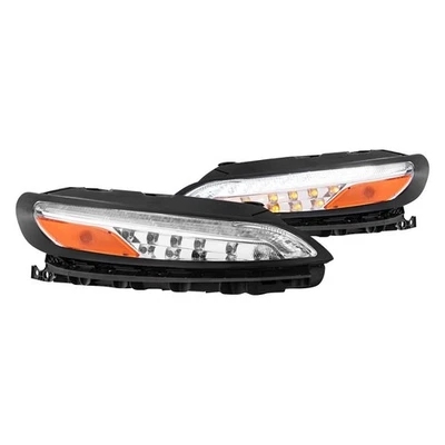 For Jeep Cherokee 14-18 Black/Chrome Amber/Clear LED Turn Signal/Parking Lights Foto 1 de 4