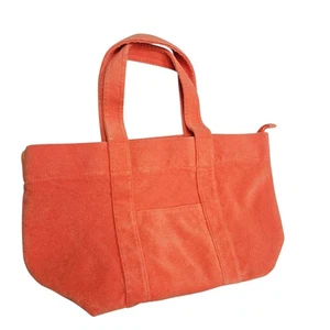 ShiraLeah Frottee Beuteltasche Tasche orange gestreift gefüttert Strand Handtasche sauber Pool - Bild 1 von 10