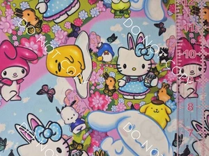 Custom 100% Cotton Woven Fabric Hello Kitty Easter By The 1/4 Yard 9x56 - Picture 1 of 2