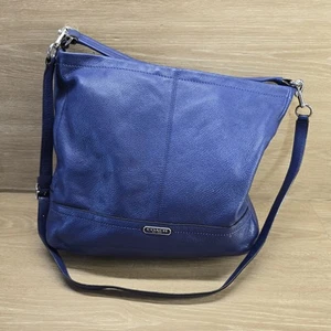 Vintage Coach Leather Shoulder Bag- Blue D1359f23293 - Picture 1 of 7