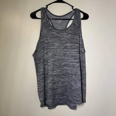 Camiseta sin mangas Danskin XXL gris jaspeado espalda deportiva básica informal Foto 1 de 3