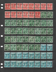 US Precancels: Bureau Prints on 1954 Liberty Issue; Sheet Stamps; 241 Different - Picture 1 of 4